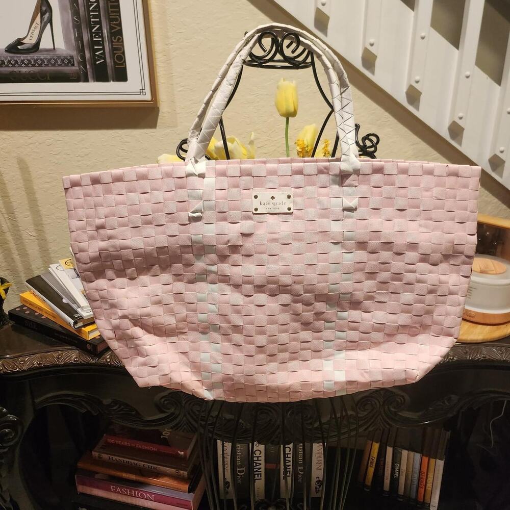 Kate Spade New York woven large tote bag